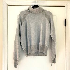 J. Crew Silver Sparkle Sweater Size M
